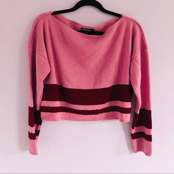 Nasty Gal Pink Off-The-Shoulder Sweater - Picture 4 of 10